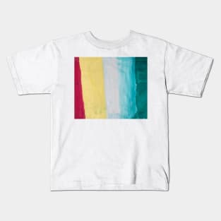 Five Different Style Square like Shapes Three like Colourful Shapes And two like Shapes With Light Colours Kids T-Shirt